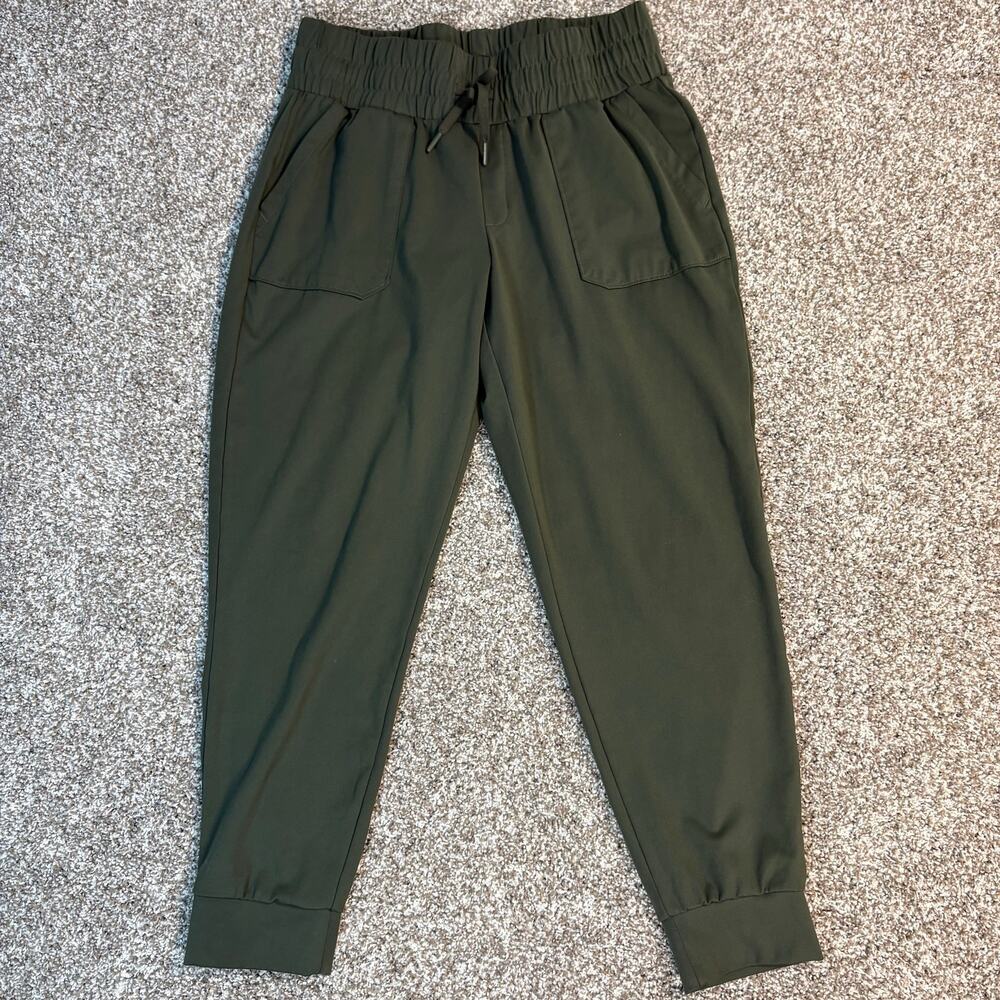 Mondetta Performance Luxury Jogger Pants Women M Olive Green Stretch Pull On